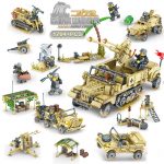 KAZI / GBL / BOZHI 82035 World War II Soul Caucasian Mountain Eagle Team 4 SDs. KFZ.7B Semi-track anti-aircraft anti-aircraft gun vehicle, SD. KFZ221 Armoured Vehicle SD.KFZ Semi-Track Motorcycle, Willis Jeep, Anti-Aircraft Anti-Aircraft Gun 82 Barrel Vehicle 0